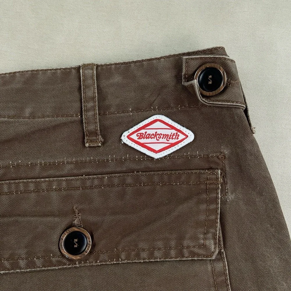 Blacksmith Sowing Field Pants Brown Mens 34 Work Utility Cotton Carpenter Chore